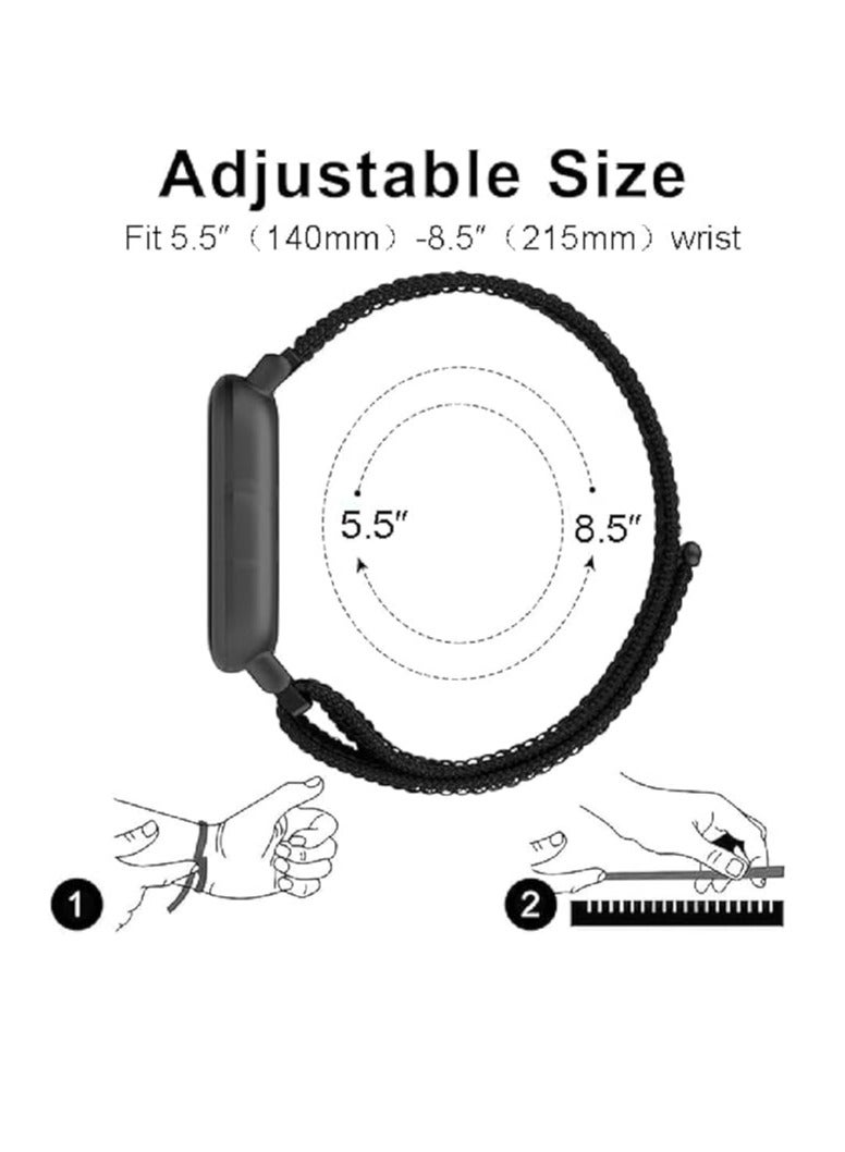 Beauenty 2-Pcs Watch Strap Suitable for Huawei Watch Fit 3 Velcro Nylon Loop Strap - Image 5