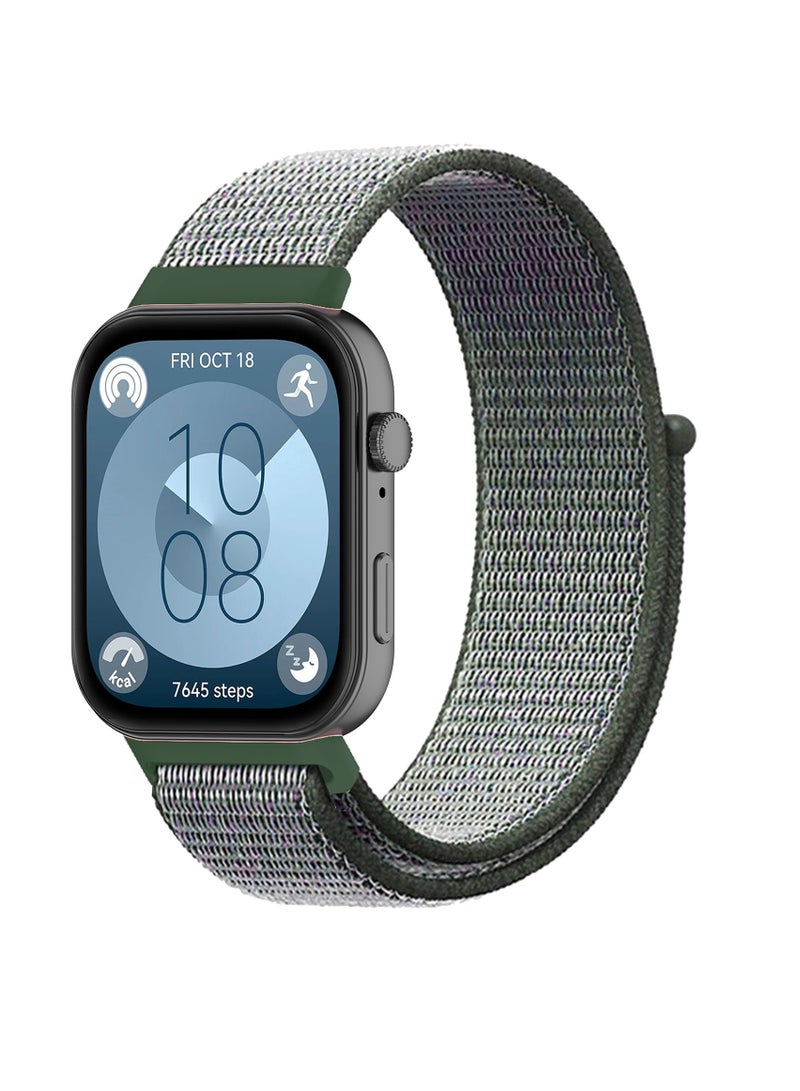 Beauenty 2-Pcs Watch Strap Suitable for Huawei Watch Fit 3 Velcro Nylon Loop Strap - Image 2