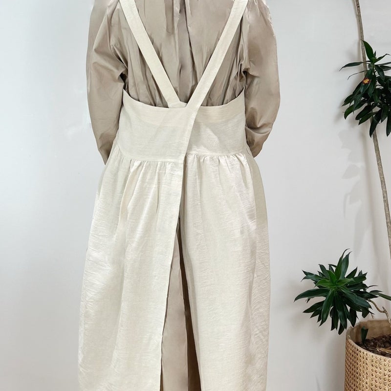 Manufacturers Korean Version Of Cotton Art Sling Apron Cotton Linen Printing Kitchen Florist Overalls Printing Logo - Image 4