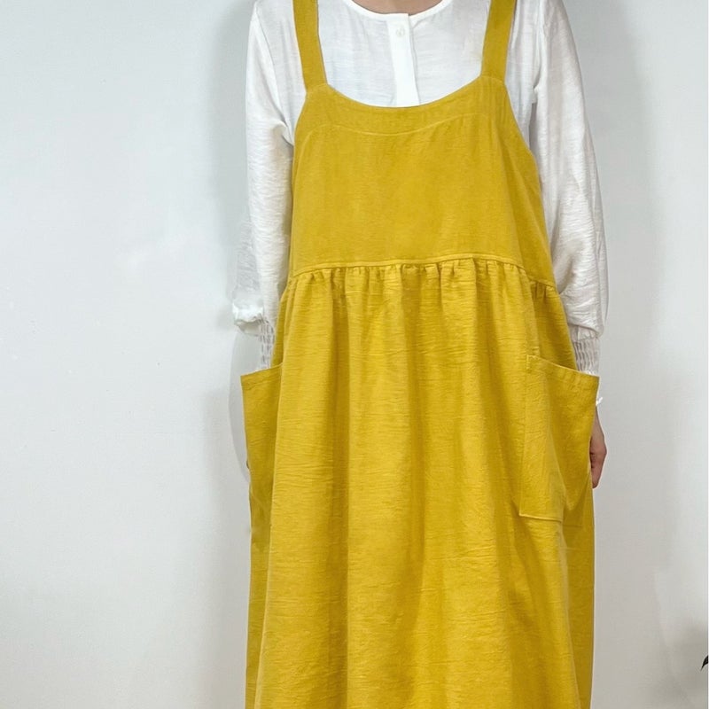 Manufacturers Korean Version Of Cotton Art Sling Apron Cotton Linen Printing Kitchen Florist Overalls Printing Logo - Image 5