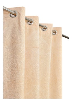 Homefab India Homefab India Pack of 2 Velvet Window Curtains - 5 feet, Cream  - Image 1