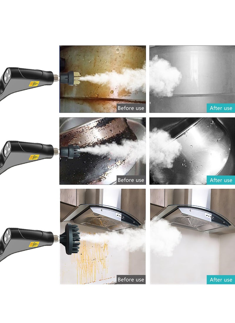 XiuWoo Handheld Steam Cleaner, 2500W High Pressure Steamer for Cleaning, Portable Steam Cleaning Machine for Home Use With 3 Brushes for Car, Kitchen, Furniture, Grout, Tile,White  - Image 5