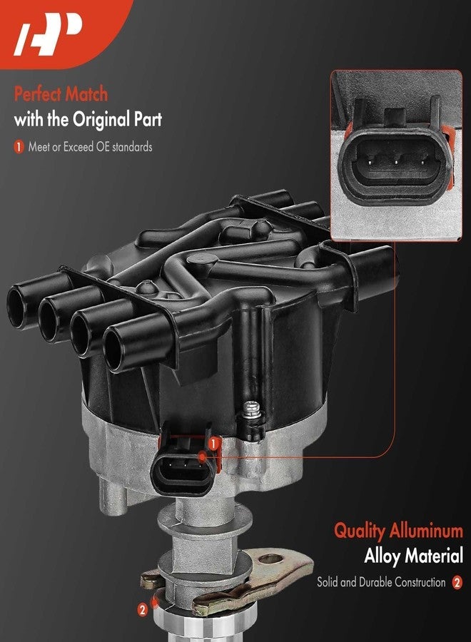 A-Premium Ignition Distributor with Cap & Rotor - Compatible with Cadillac, Chevy, GMC & Isuzu Vehicles - 5.0L/5.8L V8 - Esaclade, C/K Pickup, Express, Savana, P30, Tahoe, Yukon, NPR - 1996-2002 - Image 4
