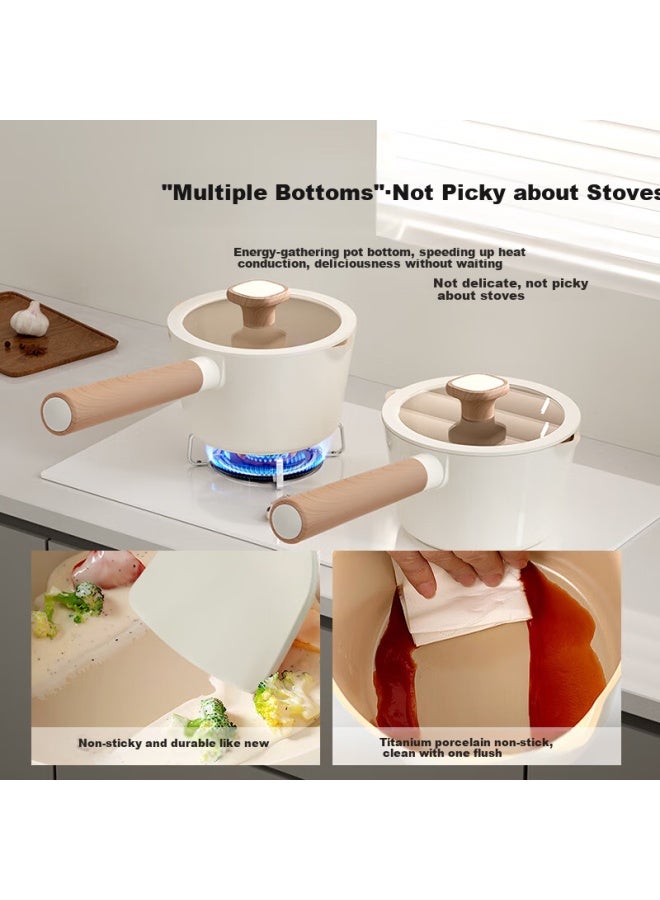 Amercook Titanium Ceramic Milk Pot Non-stick Coating Household Baby Food Pot Induction Cooker Gas Stove - Image 3