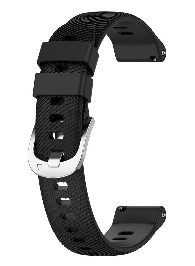 INF سوار ساعة سيليكون من INF متوافق مع ساعة Garmin Forerunner 265S، حزام معصم سريع الفك للنساء/الرجال، سوار رياضي بديل قابل للتعديل وجيد التهوية (أسود) - Image 1
