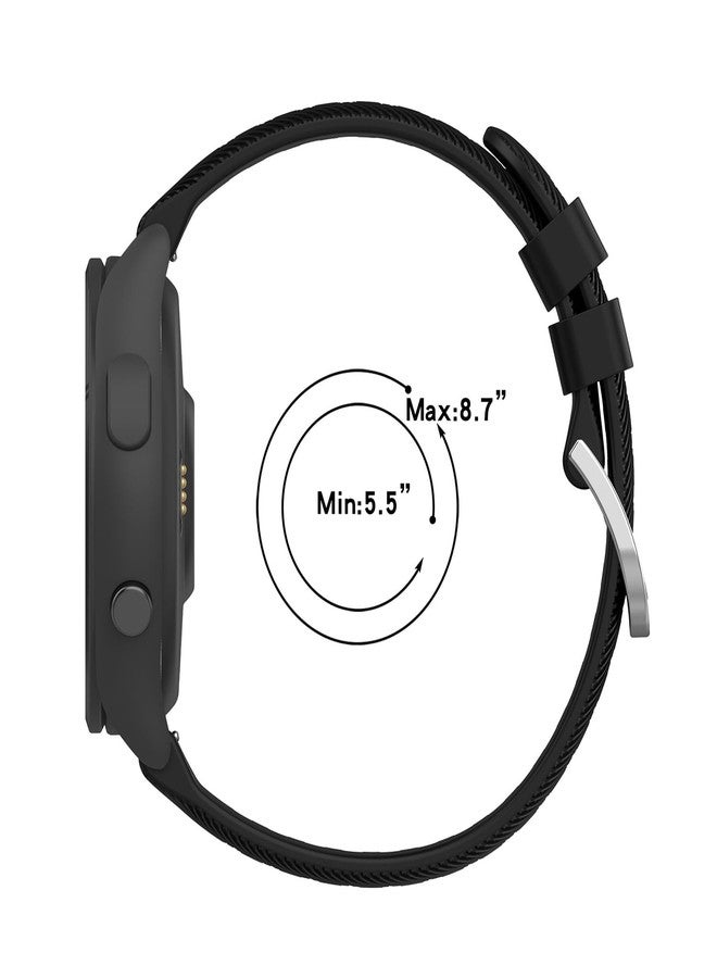 INF سوار ساعة سيليكون من INF متوافق مع ساعة Garmin Forerunner 265S، حزام معصم سريع الفك للنساء/الرجال، سوار رياضي بديل قابل للتعديل وجيد التهوية (أسود) - Image 5