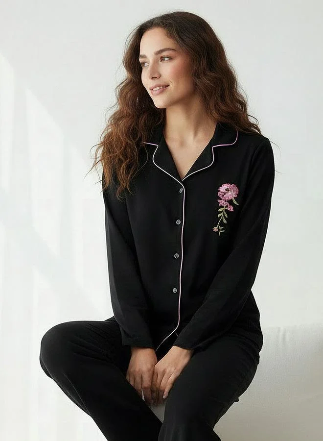 Splash FAV Pyjama Set Button-Down Shirt & Trousers