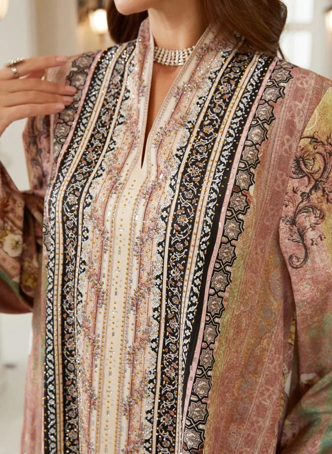 تايك تو جلابية مطبعة بقصة واسعة