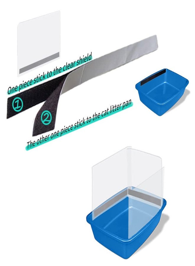 Oncpcare 3 Pack Cat Litter Box Pee Shields, High Side Open Top Kitty Litter Pan Shield - Keep Mess in The Pan, (Box Not Included) - Image 4