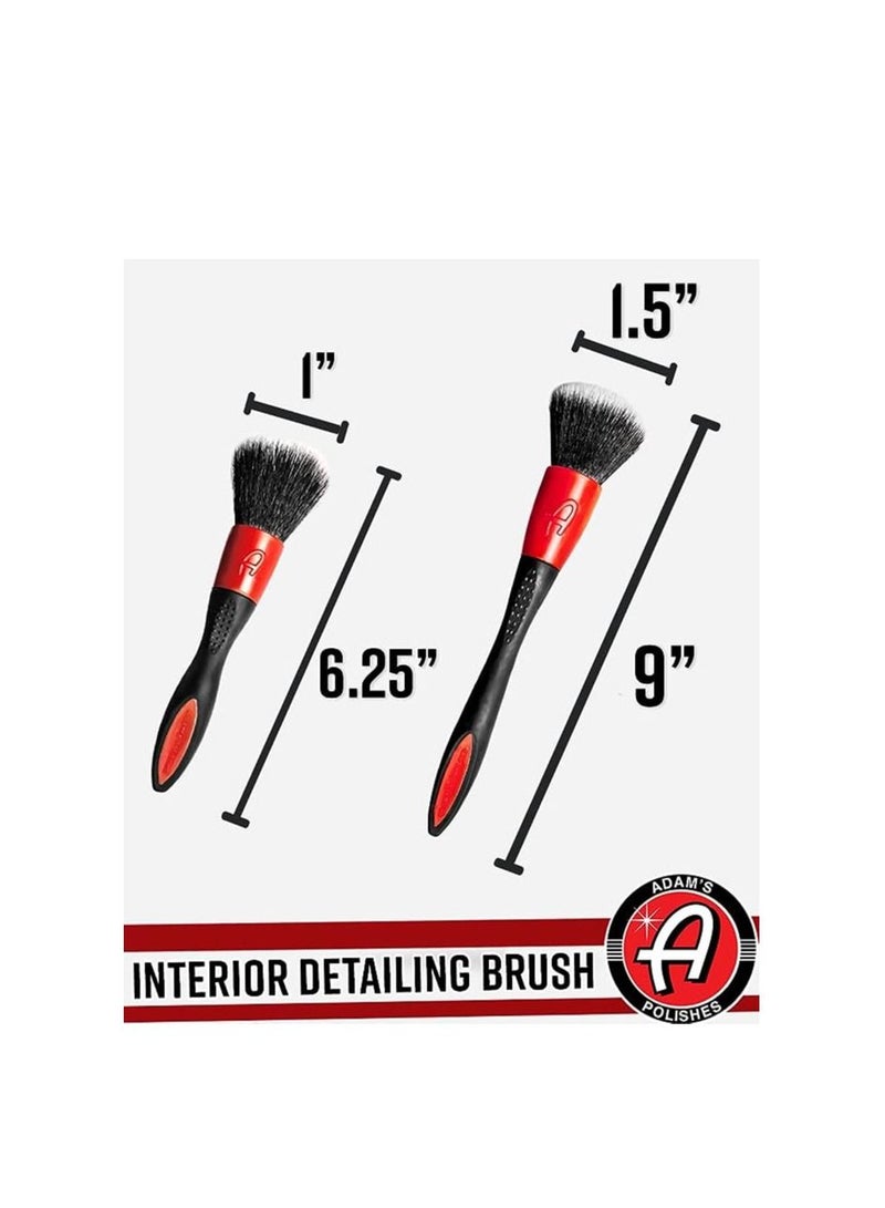 Adam's Polishes Adam's Interior Detailing Brush (Large) - Super Soft Synthetic Bristles Gently Removes Dust and Dirt | Compact Design Easily Stores in Your Glove Box, Middle Console, or Side Panel.  - Image 2