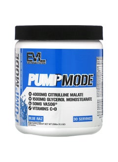 EVLUTION NUTRITION EVLution Nutrition, PumpMode, Blue Raz, 9.1 oz (258 g) 