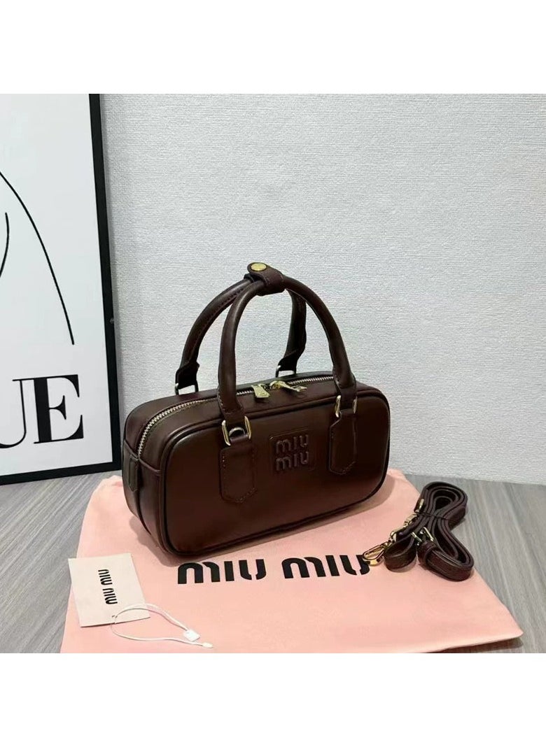 MIU - Retro Pillow Bag Simple Briefcase Handbag Single Shoulder Crossbody Bag For Women 27*12*9cm - Image 1