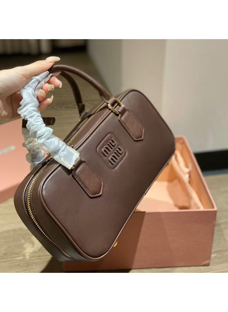 MIU - Retro Pillow Bag Simple Briefcase Handbag Single Shoulder Crossbody Bag For Women 27*12*9cm - Image 1