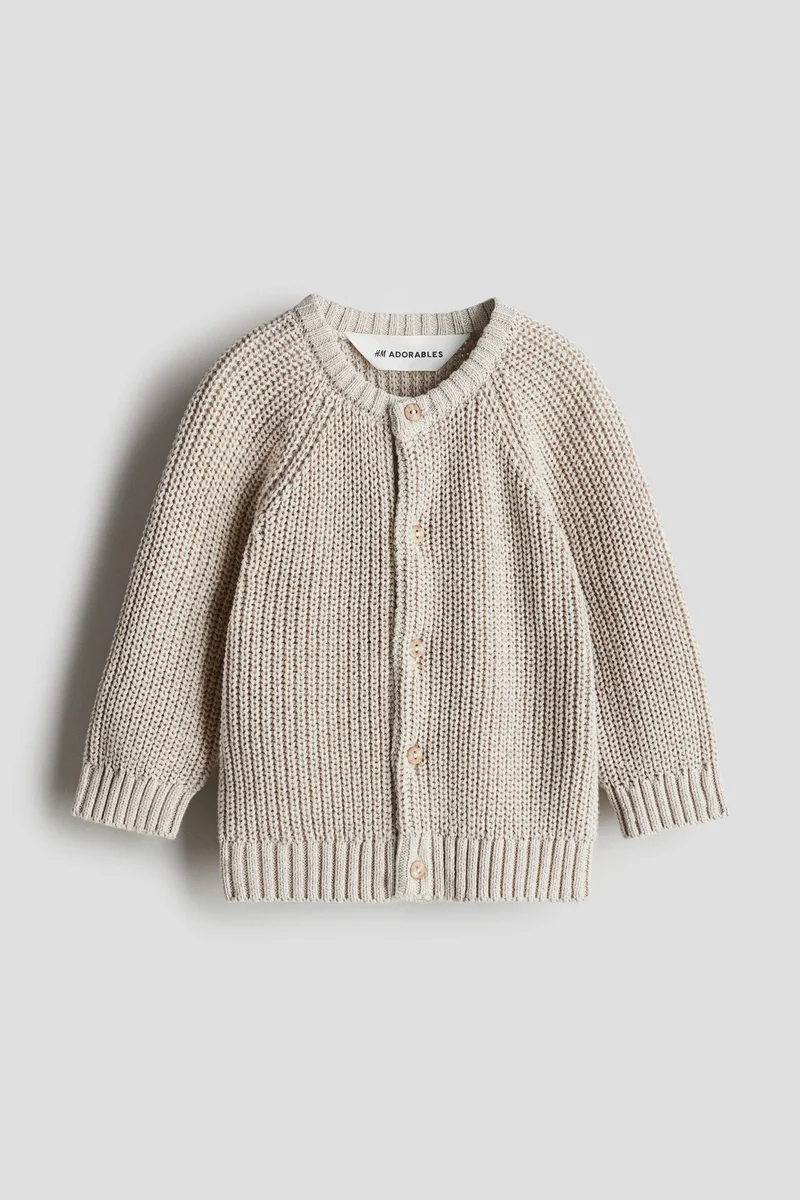 H&M Patent-knit cotton cardigan