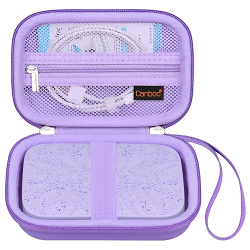 Canboc Carrying Case for HP Sprocket 2x3 Instant Smartphone Photo Printer, Kodak Step Wireless Mobile Photo Printer, Zipper Mesh Bag fits Photo Paper Cable, Purple - Image 1