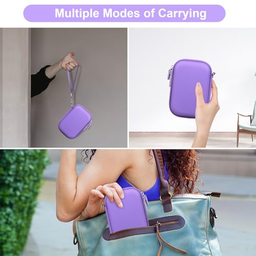 Canboc Carrying Case for HP Sprocket 2x3 Instant Smartphone Photo Printer, Kodak Step Wireless Mobile Photo Printer, Zipper Mesh Bag fits Photo Paper Cable, Purple - Image 3
