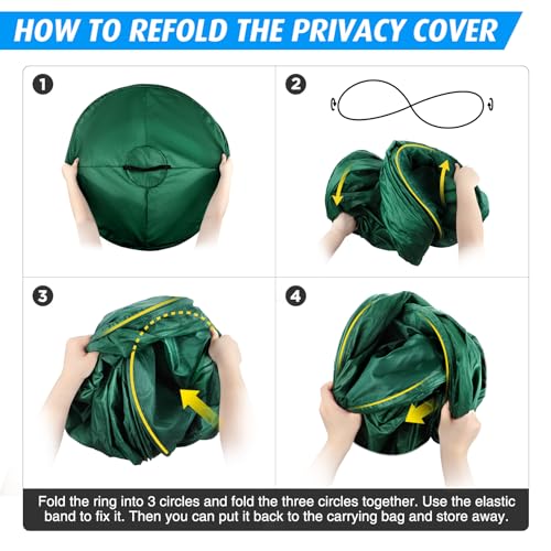 PANKAY Pop Up Privacy Tent, Portable Outdoor Camping Bathroom Toilet Tent, Collapsible Shelter for Camping & Emergency – Lightweight & Sturdy, Easy Set Up, Foldable - with Carry Bag - Image 5