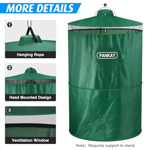 PANKAY Pop Up Privacy Tent, Portable Outdoor Camping Bathroom Toilet Tent, Collapsible Shelter for Camping & Emergency – Lightweight & Sturdy, Easy Set Up, Foldable - with Carry Bag - Image 3