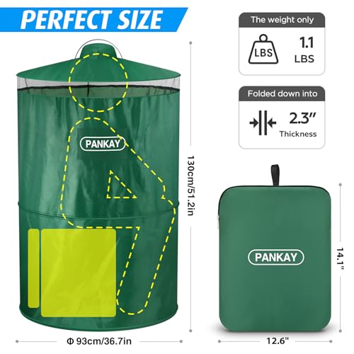 PANKAY Pop Up Privacy Tent, Portable Outdoor Camping Bathroom Toilet Tent, Collapsible Shelter for Camping & Emergency – Lightweight & Sturdy, Easy Set Up, Foldable - with Carry Bag - Image 2