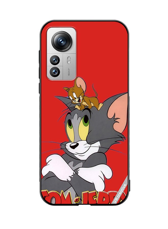 VR CREATIVE Protective Case Cover For Xiaomi 12 Pro Tom And Jerry Design Multicolour - Image 1