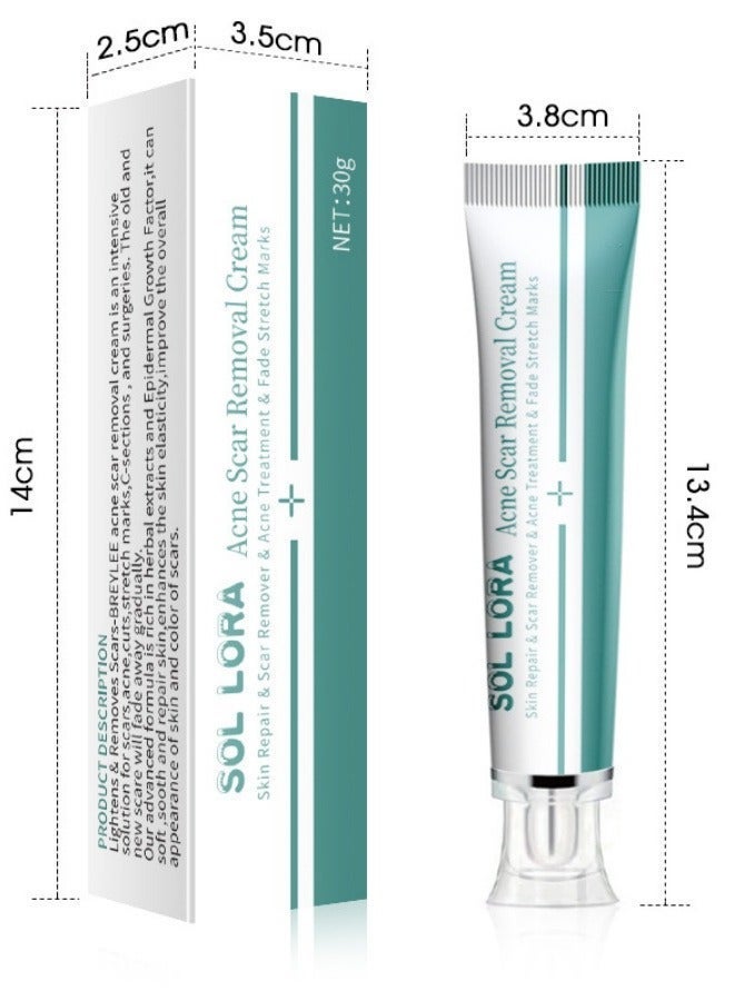 SOL LORA Acne Scar Removal Cream，Scar Erase ，Scar Removal Gel，Acne Scar Treatment，Deep Acne Scar Removal， Burns Keloids Hypertrophic， Repair Damaged Skin，Removing Acne Marks Scar Repair Cream ﻿ - Image 3