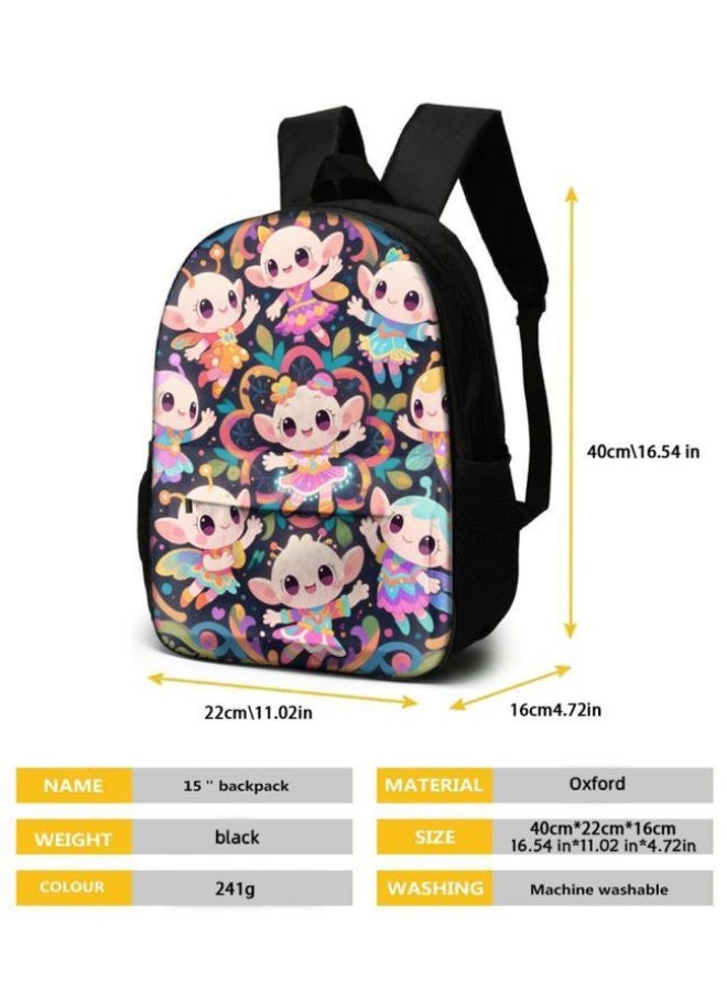 واضح من النار برايت لي فاير شعبية جديدة طباعة كرتونية لطيفة، مجموعة حقائب عملية من ثلاث قطع (متوفرة للطلاب والأطفال والأصدقاء في النزهايات وتسلق الجبال وما إلى ذلك) - 58 - Image 5