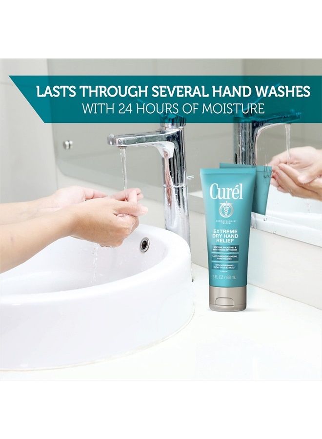 Curel Curl Extreme Dry Hand Cream, Travel Size Lotion for Dryness Relief, Easily Absorbed Hand Cream for Long-Lasting Relief after Washing Hands, with Eucalyptus Extract, 3 Fl Oz (Pack of 3) - Image 4