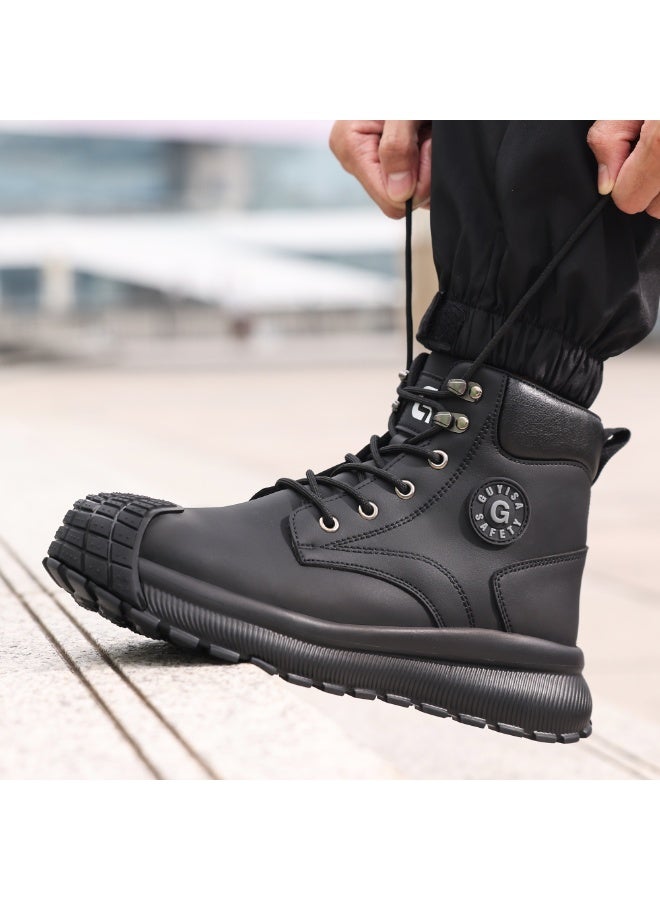 Men's steel-toe safety shoes, lightweight and comfortable, puncture-proof and slip-resistant, wear-resistant and durable, comfortable for long periods of standing, lightweight and breathable, work shoes that can also be worn as fashionable athletic shoes. - Image 5