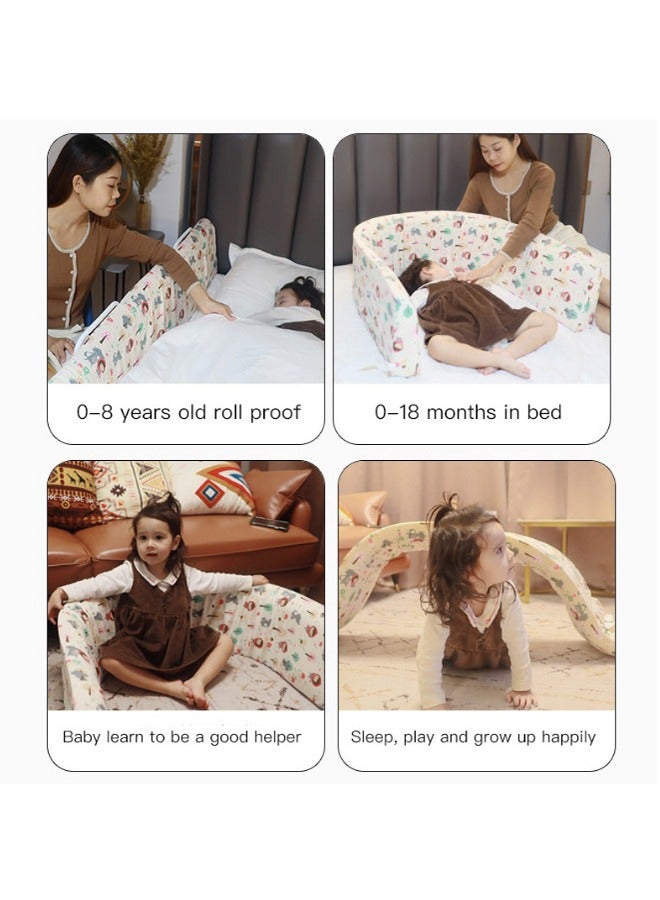 JCB CHIC Bed Bumper for Toddlers, Foam Bed Rail for Toddlers, Toddler Bed Rail Bumper, Soft Safety Bed Guard Rail for Kids, Bed Side Rail for Twin, Full, Queen & King Beds (2M) - Image 4