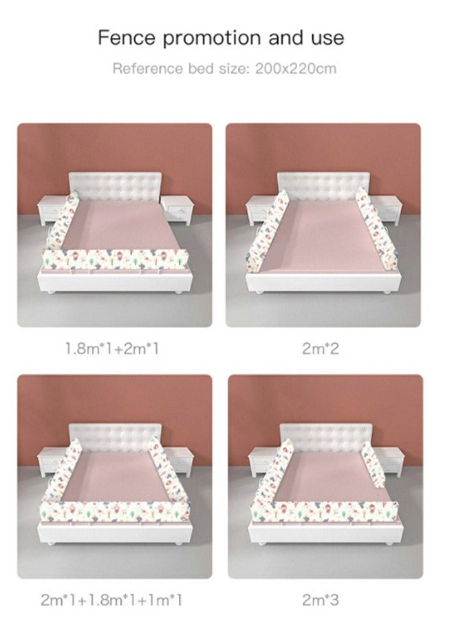 JCB CHIC Bed Bumper for Toddlers, Foam Bed Rail for Toddlers, Toddler Bed Rail Bumper, Soft Safety Bed Guard Rail for Kids, Bed Side Rail for Twin, Full, Queen & King Beds (2M) - Image 5