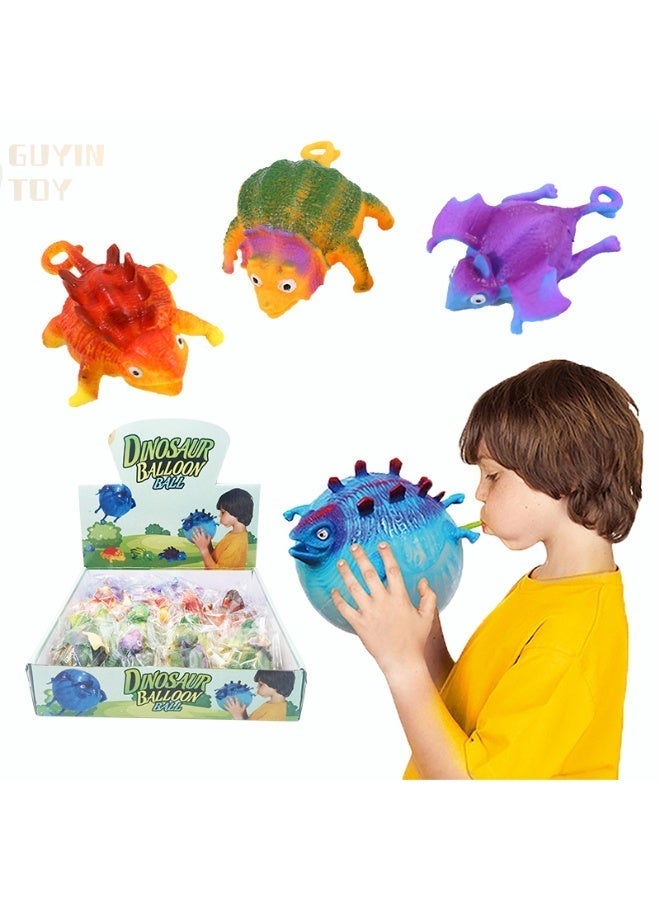 Funny and Whimsical Prank Inflatable Dinosaur Balloon, Bouncy Ball, Stress Relief Ball, Prank and Stress-Relief Toy - Image 2