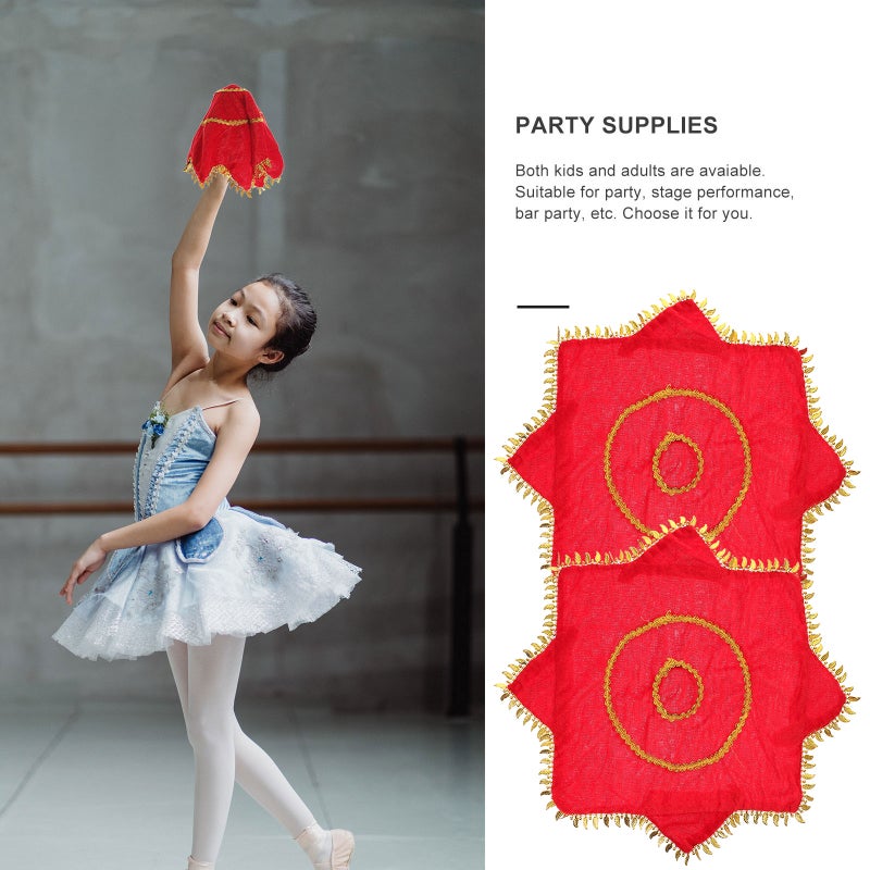 2Pcs Dance Handkerchief Octagonal Towel Stage Performance Prop Party Supplies - Image 5