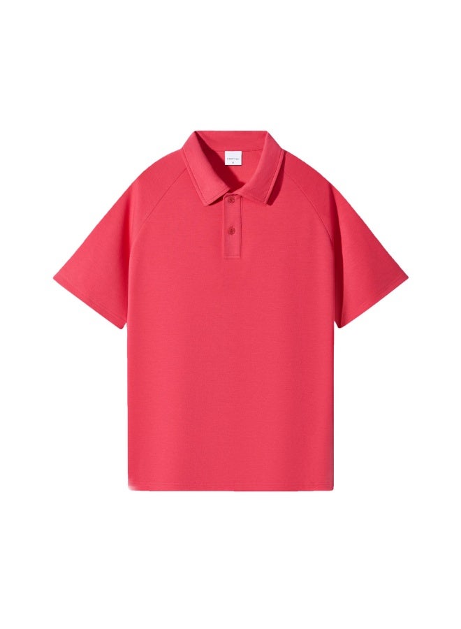 Retro Hong Kong Style Shoulder Sleeve Polo Shirt Women Simple Solid Color Blank Collar Short Sleeve Work Uniform T-shirt - Image 1