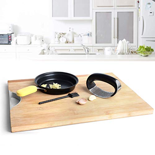 Denique Multi-Function Manual Garlic Presser Curved Grinding Slicer Chopper Stainless Steel Presses Cooking Gadgets Tool Press Crusher,Stainless Kitchen Crusher Dishwasher Safe - Image 5