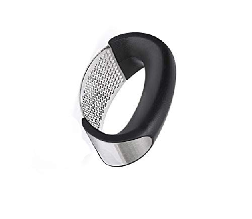 Denique Multi-Function Manual Garlic Presser Curved Grinding Slicer Chopper Stainless Steel Presses Cooking Gadgets Tool Press Crusher,Stainless Kitchen Crusher Dishwasher Safe - Image 2