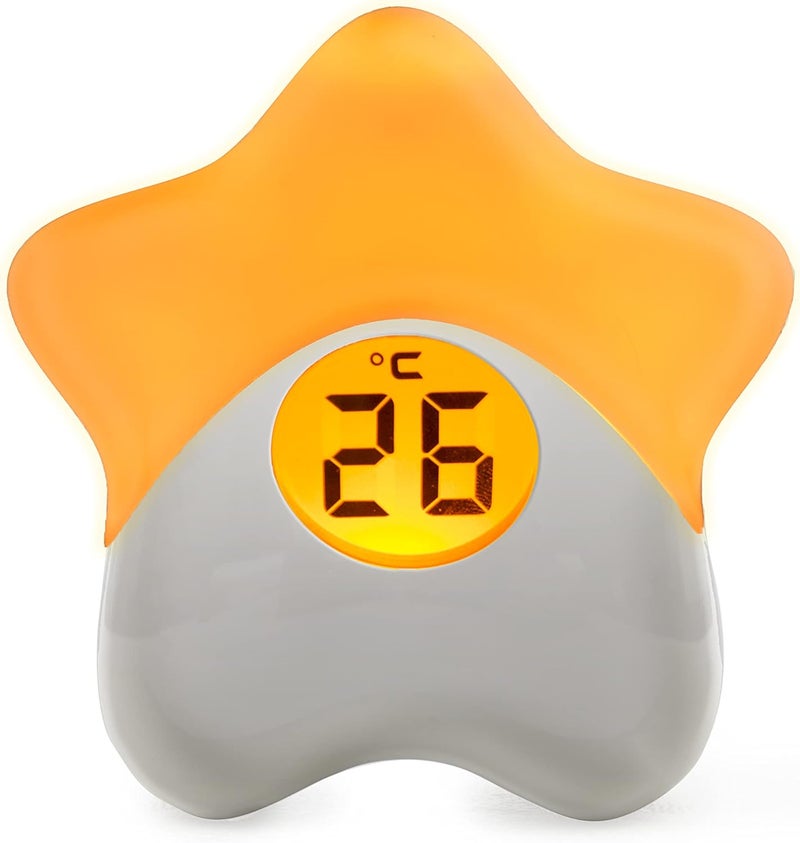 Purflo Starlight Colour Changing Baby Room Thermometer USB Rechargeable Digital Temperature Monitor for Indoor Nursery One Of Your Baby Essentials - Image 1