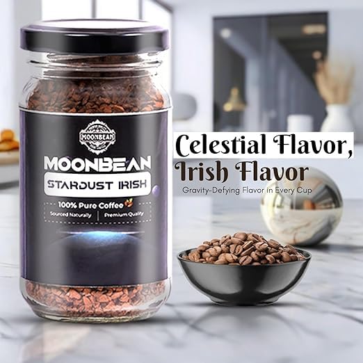 MOONBEAN Stardust Irish Flavored Instant Coffee 50g | 100% Pure Arabica Coffee Granules | Rich Freeze-Dried Coffee with Irish Whiskey Flavor | No Added Sugar - Image 4