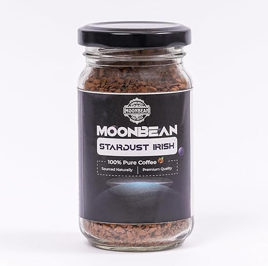 MOONBEAN Stardust Irish Flavored Instant Coffee 50g | 100% Pure Arabica Coffee Granules | Rich Freeze-Dried Coffee with Irish Whiskey Flavor | No Added Sugar - Image 1