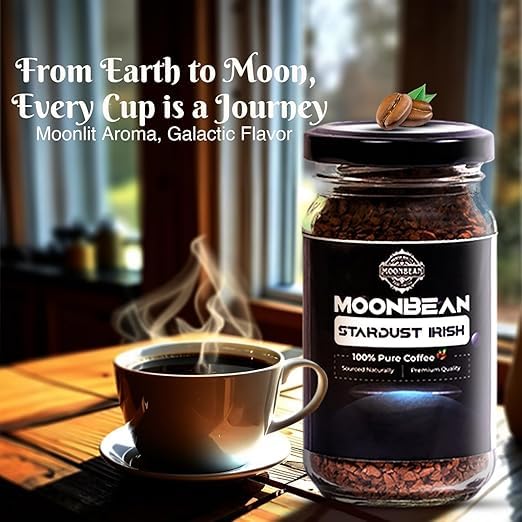 MOONBEAN Stardust Irish Flavored Instant Coffee 50g | 100% Pure Arabica Coffee Granules | Rich Freeze-Dried Coffee with Irish Whiskey Flavor | No Added Sugar - Image 3