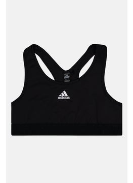 Adidas Kids Girl Sportswear Fit Sleeveless Training Sports Bra, Black  - Image 1