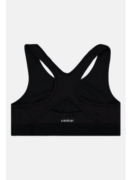 Adidas Kids Girl Sportswear Fit Sleeveless Training Sports Bra, Black  - Image 2