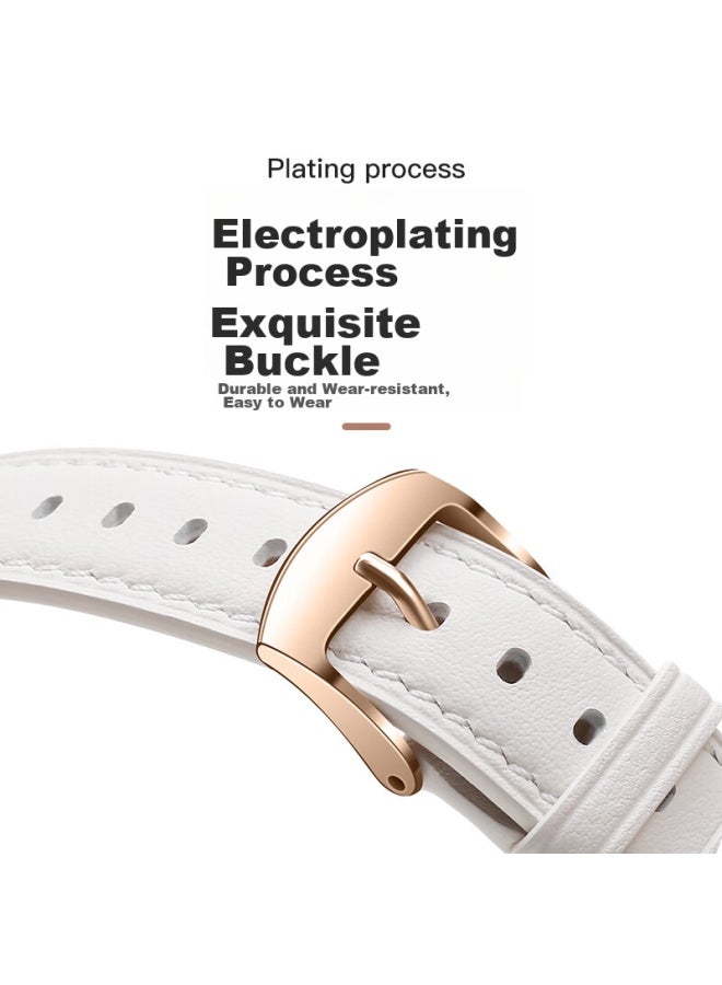 Tinker Xiaopijiang سوار ساعة جلدي متوافق مع Huawei Watch Gt5 Pro، Gt4/gt5 سيدات ناعم مريح جلد بقري حقيقي عالي الجودة، 42/41mm شاشة عالمية سوار ساعة - Image 5
