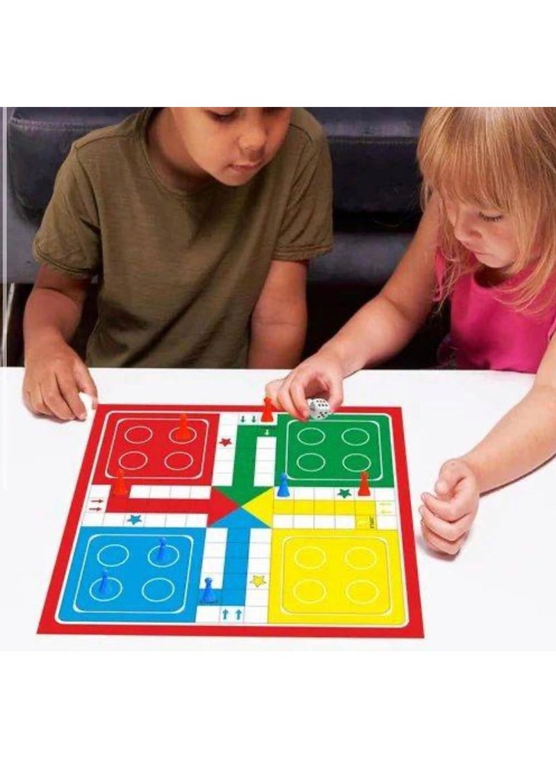 لودو 2 in 1 Ludo Game + Snakes and Ladders Colorful Folding Board Made of Plastic 2 in 1 Girls' Games Boys' Games for Unisex - Image 2