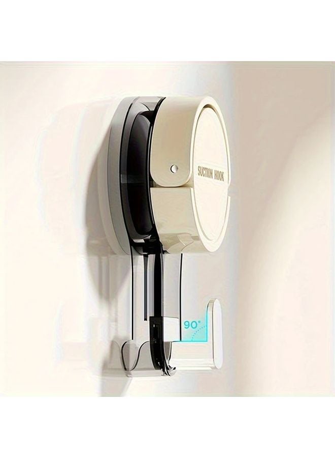 2pcs White Green Self Adhesive Towel Rack With Powerful Vacuum Suction Cup Hooks - Image 3