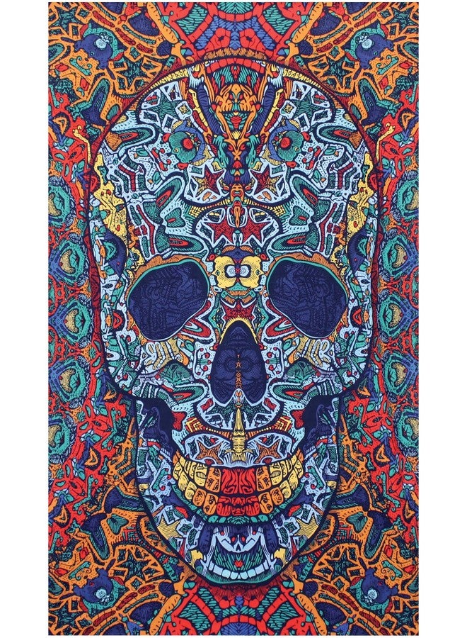 صن شاين جوي نسيج جداري ثلاثي الأبعاد بتصميم جمجمة من صن شاين جوي® - 60×90 - ملاءة شاطئ - لوحة جدارية معلقة - Image 1