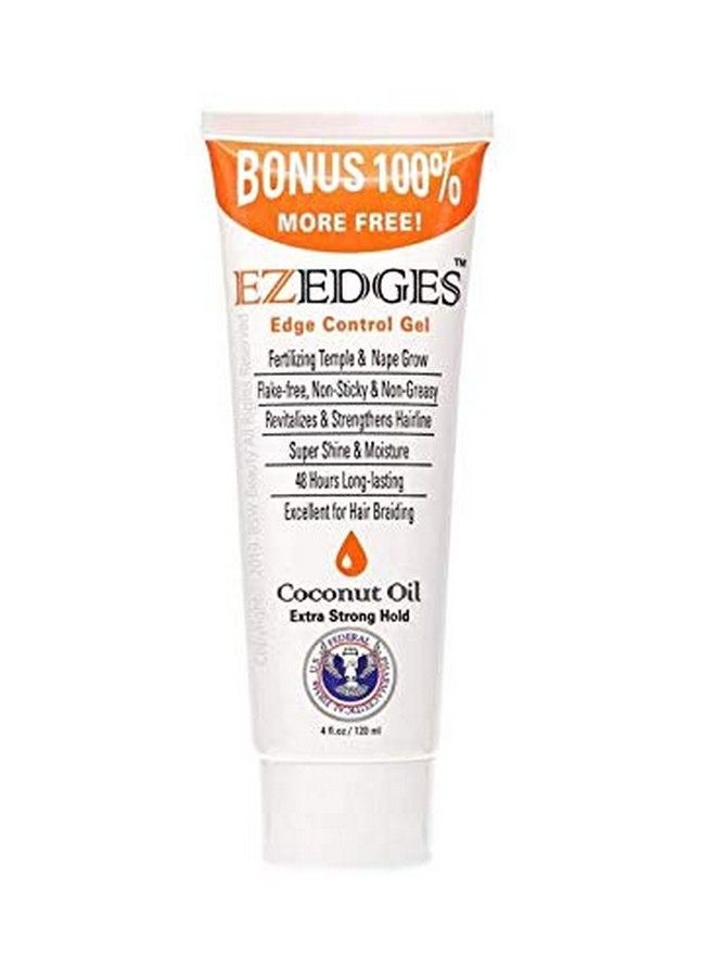Hair Style Ezedges Edge Control Gel Extra Strong Hold (Coconut Oil) 4 Oz - Image 1