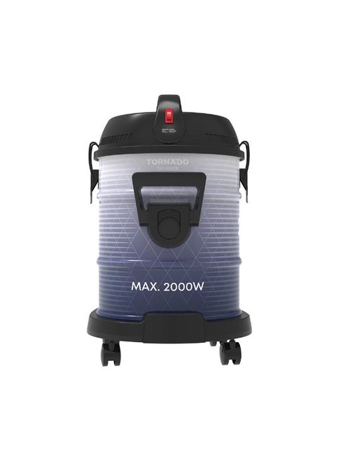 TORNADO Pail Can Vacuum Cleaner 2000 Watt Navy TVC-2000B