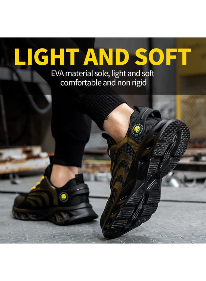CFFHS Unisex Summer Safety Work Shoes with Steel Toe & Kevlar Midsole, Lightweight & Breathable - Image 1