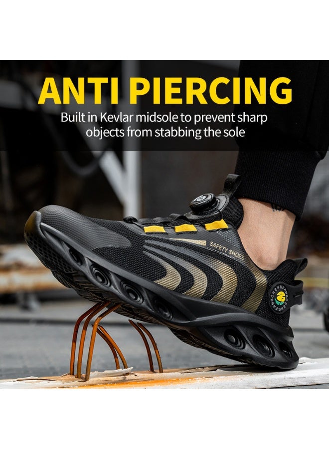 CFFHS Unisex Summer Safety Work Shoes with Steel Toe & Kevlar Midsole, Lightweight & Breathable - Image 2