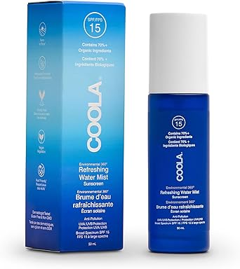 Coola SPF 15 Water Mist Suncreen 70 Percent Organic Sunscreen for Daily Use Refreshing and Alcohol Free 50 ml - Image 2